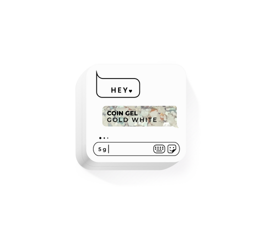 HEYLOVE. Coin gel, GOLD WHITE, 5 g, гель для дизайну #1