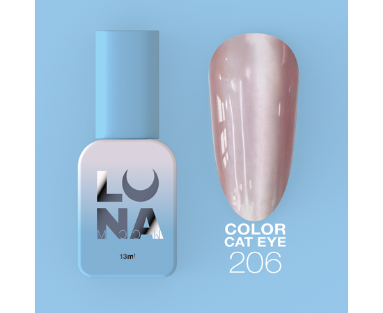LUNAmoon. "Cat Eye" Gel Polish #206, 8 ml, гель-лак «Котяче око» #1
