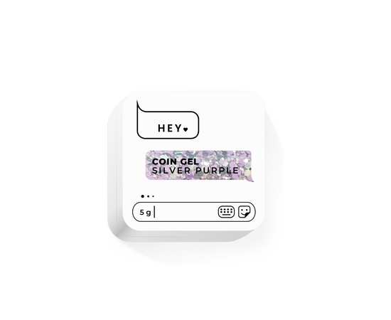 HEYLOVE. Coin gel, SILVER PURPLE, 5 g, гель для дизайну #1