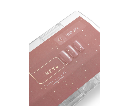 HEYLOVE. Gel Tips, Square Short, 500 pcs, Гелеві Тіпси, короткий квадрат, 500 шт #2
