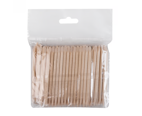 STALEKS. 100 pcs Orange Wood Sticks, 75 mm, Набір 100 шт Апельсинові палички #1
