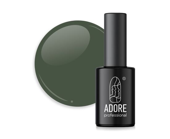 ADORE. Gel Polish, #220, Olive, 8 ml. Гель-лак, оливковий сірий #1