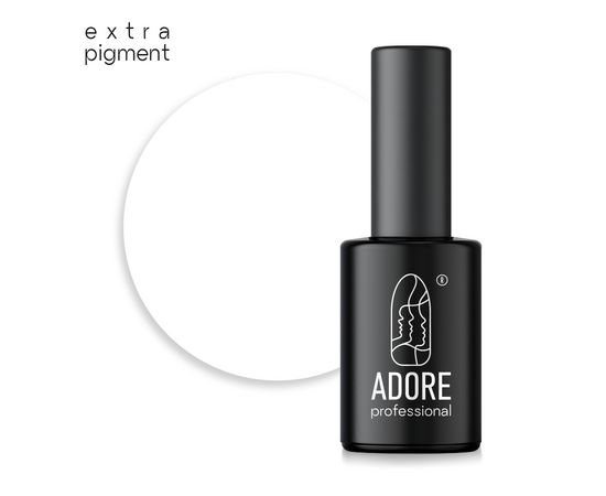 ADORE. Gel Polish, #322, Extra white, 8 ml. Гель-лак, екстра-білий високопігментований #1