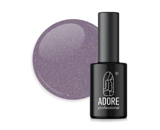 ADORE. Gel Polish, #328, Dahlia, 8 ml. Гель-лак, попелясто-бузковий з мікроблиском #1