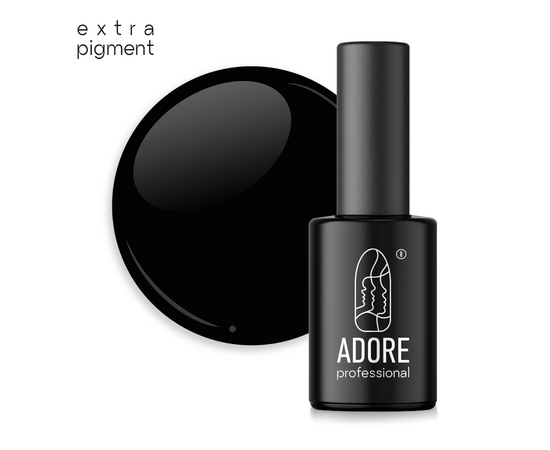 ADORE. Gel Polish, #335, Jetblack, 8 ml. Гель-лак, екстра-чорний високопігментований #1