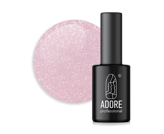 ADORE. Gel Polish, #435, Radiant, 8 ml. Гель-лак, рожево-бузковий голографік #1