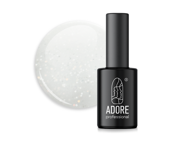 ADORE. Gel Polish, #442, Ice, 8 ml. Гель-лак, ванільний голографік #1