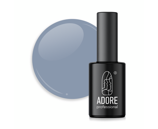 ADORE. Gel Polish, #470, Coolgray, 8 ml. Гель-лак, бездоганний сірий #1