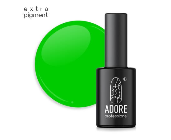 ADORE. Gel Polish, #471, Awake, 8 ml. Гель-лак, яскравий зелений неоновий #1