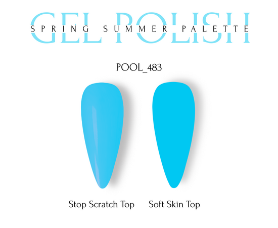 ADORE. Gel Polish, #483, Pool, 8 ml. Гель-лак, насичений блакитний #2