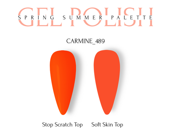 ADORE. Gel Polish, #489, Carmine, 8 ml. Гель-лак, світлий карміновий #2