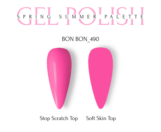 ADORE. Gel Polish, #490, Bonbon, 8 ml. Гель-лак, екстра рожевий #2