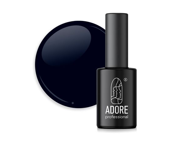 ADORE. Gel Polish, #499, Black navy, 8 ml. Гель-лак, синьо-чорний #1