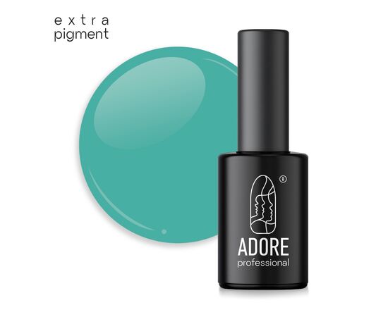 ADORE. Gel Polish, #504, Dewy, 8 ml. Гель-лак, курний смарагдово-блакитний #1