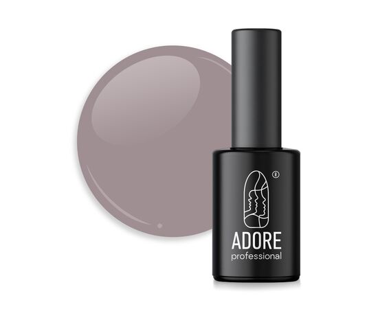 ADORE. Gel Polish, #513, Sensual, 8 ml. Гель-лак, сіро-ліловий світлий #1