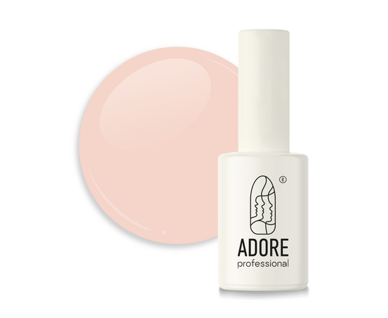 ADORE. French Gel Polish, #F-03, Porcelain beige, 7.5 ml. Гель-лак, порцеляново-бежевий #1