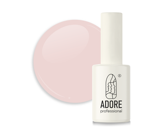ADORE. French Gel Polish, #F-04, Pink beige, 7.5 ml. Гель-лак, рожево-бежевий #1