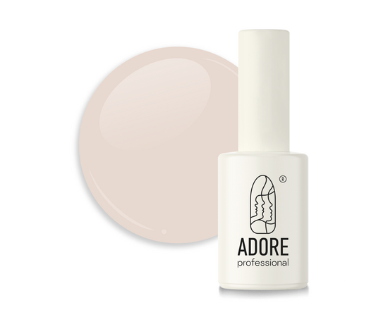 ADORE. French Gel Polish, #F-07, Cool biege, 7.5 ml. Гель-лак, прохолодний бежевий #1