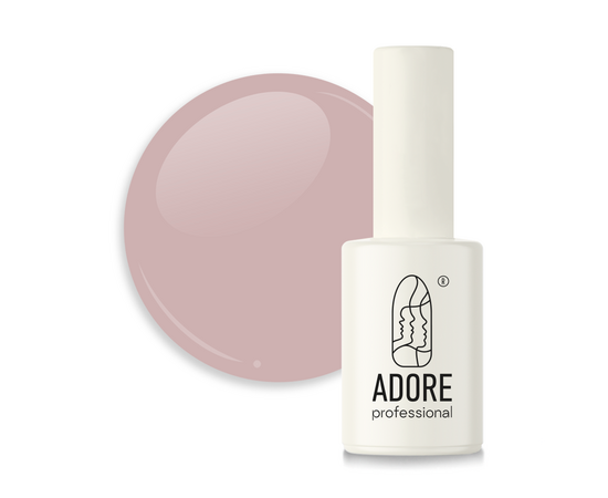 ADORE. French Gel Polish, #F-10, Smoky dark beige, 7.5 ml. Гель-лак, димчастий темно-бежевий #1