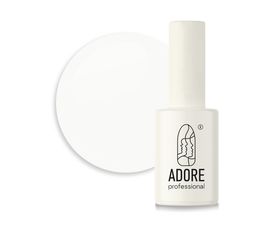 ADORE. French Gel Polish, #F-14, Milky white, 7.5 ml. Гель-лак, молочно-білий #1