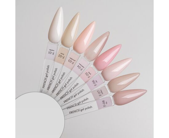 ADORE. French Gel Polish, #F-01, Marble, 7.5 ml. Гель-лак, мармуровий #2