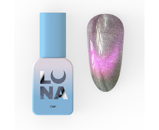 LUNAmoon. "Cat Eye" Gel Polish #253, 8 ml, гель-лак «Котяче око» на вітражній основі #1