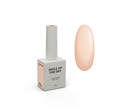 NOTD. Cover Base, NEW Formula, Light pigment #44, 10 ml, напівпрозора персикова база #1