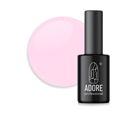 ADORE. Pastel Gel Polish, #P-02, Soft pink, 8 ml. Гель-лак, пастельний теплий рожевий #1