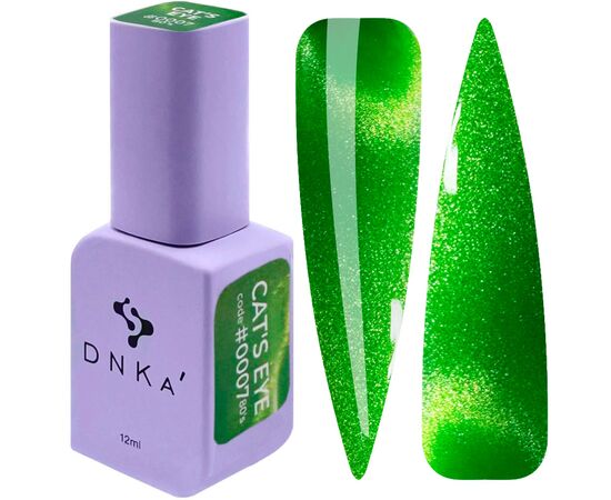 DNKa’. Gel Polish, 80's, Glows in the dark Cat's eye, #0007, 12 ml, гель-лак люмінісцентний "котяче око" #1
