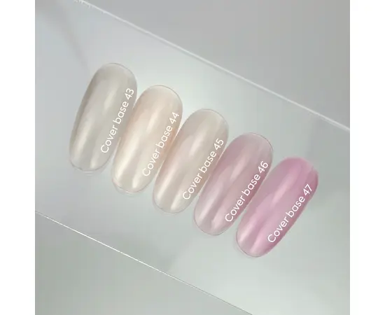 NOTD. Cover Base, NEW Formula, Light pigment #44, 10 ml, напівпрозора персикова база #4