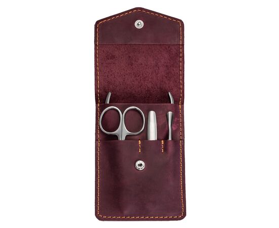 RAIZ. Manicure set, 4 pcs, burgundy. Манікюрний набір, 4 предмети, бордовий #3