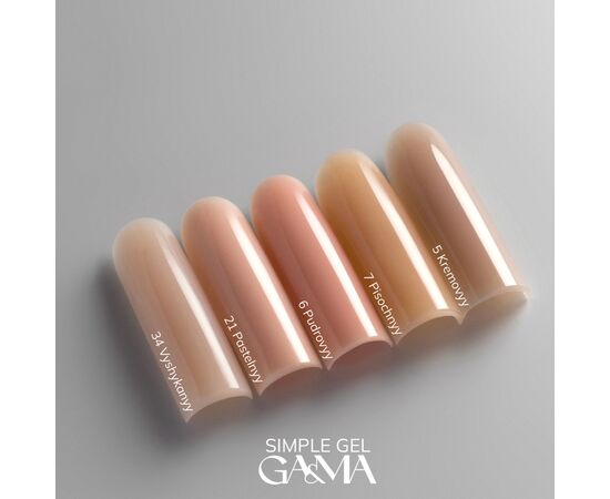 GA&MA. Simple builder gel #21 Pastel, 15 ml, гель без опилу, пастельний #6
