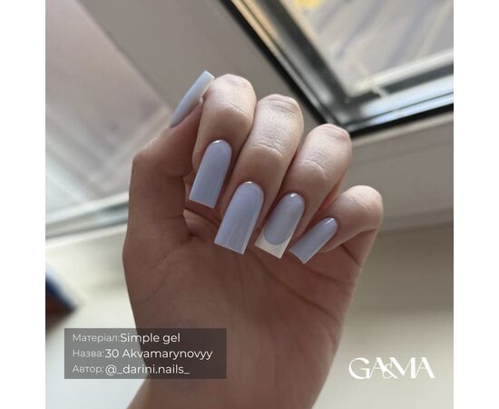 GA&MA. Simple builder gel #30 Aquamarine, 15 ml, гель без опилу, аквамариновий #6