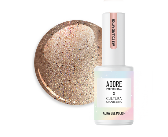 ADORE. Cat's Eye Gel Polish, #A-02, Ritual, 8 ml. Гель-лак скляне "котяче око"-хамелеон, теплий коричневий #1