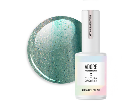 ADORE. Cat's Eye Gel Polish, #A-06, Luna, 8 ml. Гель-лак скляне "котяче око"-хамелеон, тіффані #1