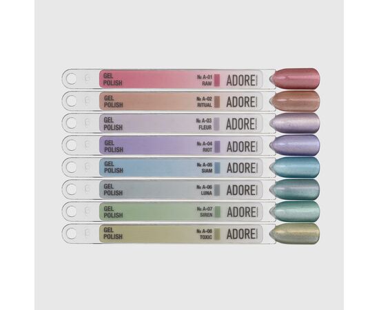 ADORE. Cat's Eye Gel Polish, #A-04, Riot, 8 ml. Гель-лак скляне "котяче око"-хамелеон, ультрамарин #4