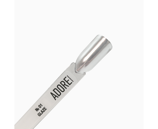 ADORE. Glaze Powder #01, 0.5 g. Дзеркальна втирка-глазур, біло-срібляста #2