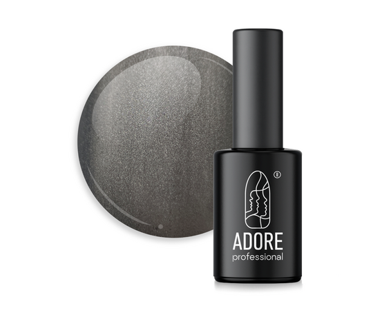 ADORE. Cat's Eye Gel Polish, #Mm-01, Lead, 8 ml. Вітражний гель-лак "котяче око", графітово-чорний #1