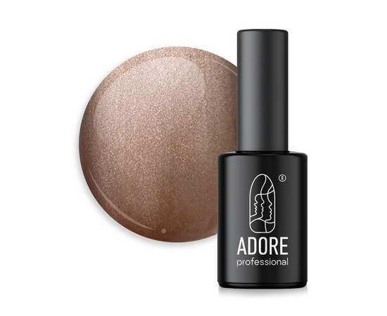 ADORE. Cat's Eye Gel Polish, #Mm-02, Titanium, 8 ml. Вітражний гель-лак "котяче око", горіхово-коричневий #1