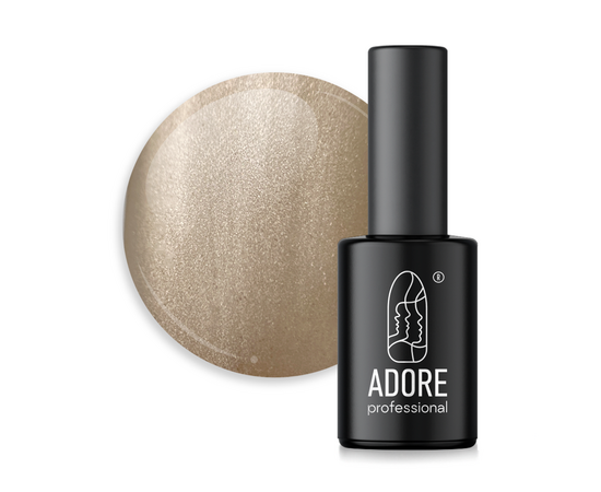 ADORE. Cat's Eye Gel Polish, #Mm-08, Nickle, 8 ml. Вітражний гель-лак "котяче око", бежевий #1