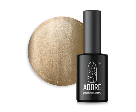 ADORE. Cat's Eye Gel Polish, #Mm-09, Bronze, 8 ml. Вітражний гель-лак "котяче око", коричнево-бежевий #1