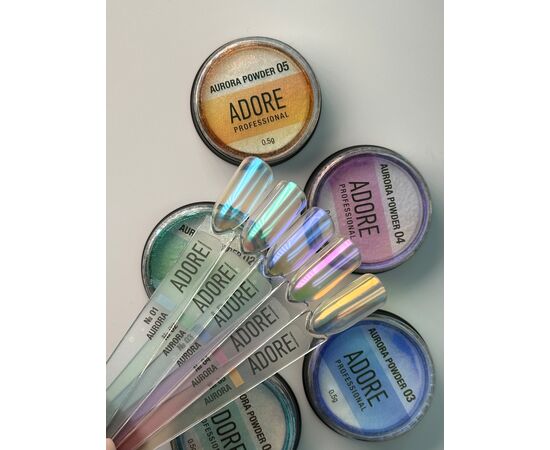 ADORE. Aurora Powder #01, 0.5 g. Втирка-хамелеон, золотисто-блакитна #5
