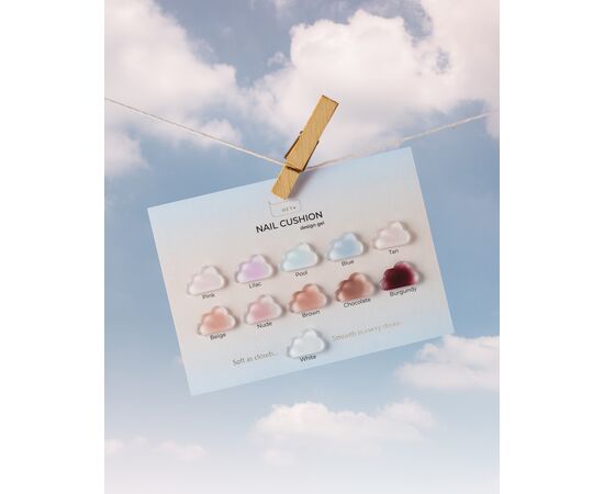 HEYLOVE. Nail Cushion set «White», 6 pcs, набір гелевих фарб для омбре, стемпінгу та малювання #5