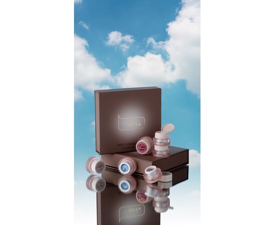 HEYLOVE. Nail Cushion set «Brown», 6 pcs, набір гелевих фарб для омбре, стемпінгу та малювання #4