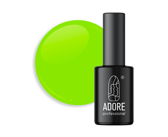 ADORE. Neon Max Gel Polish, #Nn-03, Slime, 8 ml. Гель-лак, неоново-жовтий #1
