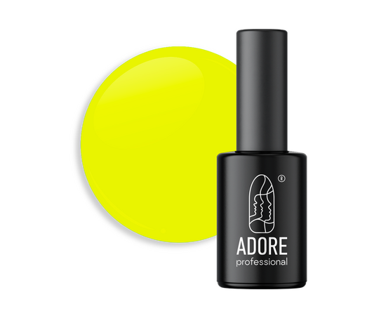 ADORE. Neon Max Gel Polish, #Nn-04, Fluo, 8 ml. Гель-лак, лимонний неон #1