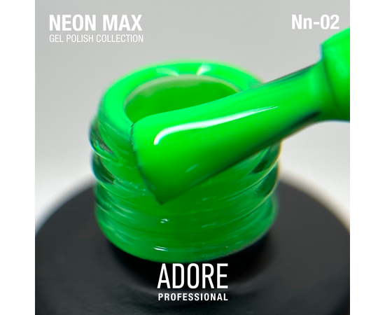 ADORE. Neon Max Gel Polish, #Nn-02, Glitch, 8 ml. Гель-лак, салатовий #2