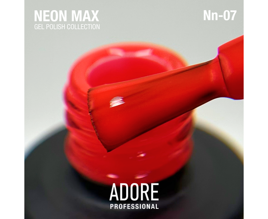 ADORE. Neon Max Gel Polish, #Nn-07, SOS, 8 ml. Гель-лак, неоново-червоний #2