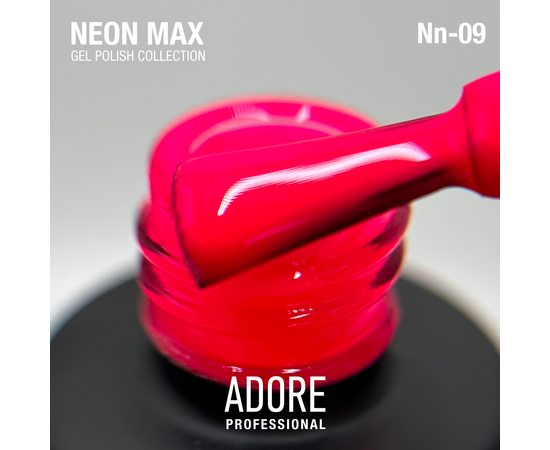 ADORE. Neon Max Gel Polish, #Nn-09, Insta, 8 ml. Гель-лак, неонова фуксія #2