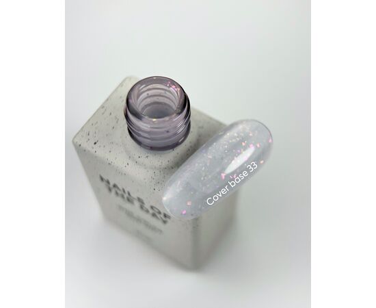 NOTD. Cover Base Potal, NEW Formula #33, 10 ml, молочна база з голографічною поталлю #2